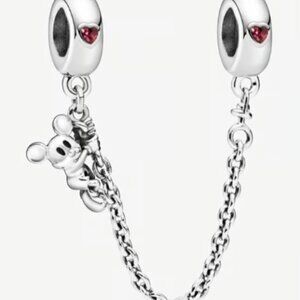 Pandora Disney Climbing Mickey Safety Chain, Charm For Bracelet Necklace